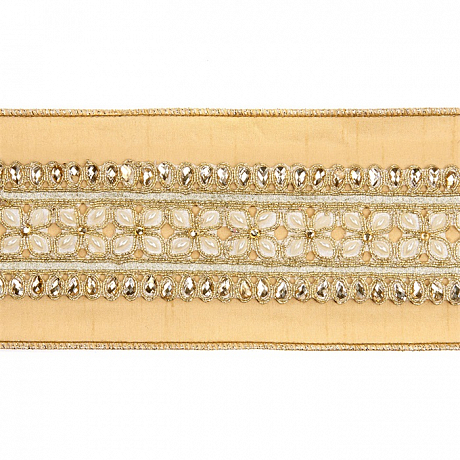 Новогоднее украшение "Лента ЖЕМЧУГ/ДРАГОЦЕННОСТЬ" 25015